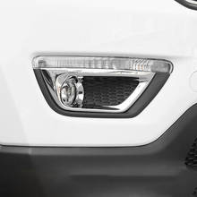 Car Chrome Front RearFog Light Lamp Covers Front Bumper Fog Lamp Grille Grill Hood Case Bezel Trim Car styling For Jeep Compass 2024 - buy cheap