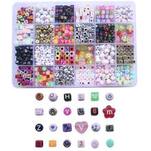 1200Pcs Multi Candy Colored Acrylic Alphabet Letter Beads Cube for Name Bracelets Necklaces DIY Crafts Jewelry Making 2024 - buy cheap