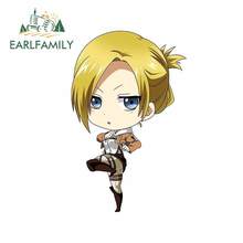 EARLFAMILY 13cm x 8.5cm for Attack on Titan Annie Waifu Decal Laptop Motorcycle VNA Car Stickers Refrigerator Cartoon Decoration 2024 - buy cheap