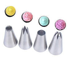 4pcs/Set #4B#1M#1A#2D Stainless Steel Pastry Nozzle Icing Piping Nozzles Baking Pastry Tips Cupcake Cake Decorating Tools 2024 - buy cheap