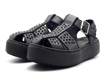 Alto top sapatos casuais de verão, sapatos com rebite para homens, sandálias masculinas, couro genuíno, roma artesanal 2024 - compre barato