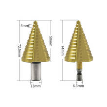 BINOAX 5-35MM HSS Titanium Core Step Drill Tool 13 Steps Multiple Hole Metals Platic Wood Cone Drill Bits 2024 - купить недорого