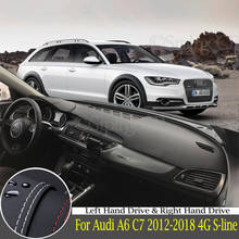 High-quality leather instrument panel protection pad and light-proof pad for Audi A6 C7 2012-2018 S-line car styling accessories 2024 - buy cheap
