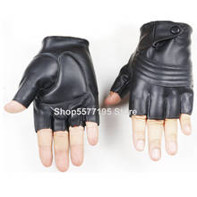 2021 Fahion 1Pair Half Finger Driving Women Fashion Gloves Pu Leather Fingerless Gloves Black Womens Hand Mittens Luvas R699 2024 - buy cheap