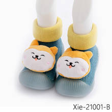 Children Anti-slip Shoes Newborn Baby Girl Cotton Non-slip Floor Socks Baby Boy Rubber Sole Cartoon Indoor Socks Infant Shoes 2024 - buy cheap