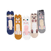 Coloridos calcetines de algodón con dibujos animados para mujer, medias de estilo Harajuku, Pop, coreano, 5 par/lote 2024 - compra barato