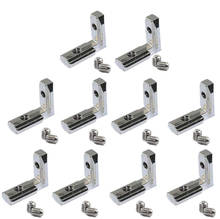 20Pcs T Slot L-Shape Interior Inside Corner Connector Joint Bracket for Aluminum Extrusion Profile 2020 Series Slot 6mm 2024 - buy cheap