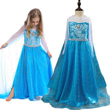 Anna Elsa vestido para las niñas de Carnaval Cosplay traje de fiesta de cumpleaños de los niños, vestidos para chicas vestido de princesa ropa de los niños 2024 - compra barato
