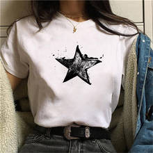 Women Graphic Star Printing Cute Summer Spring 90s Style Casual Fashion Aesthetic Print Female Clothes Tops Tees Tshirt T-Shirt 2024 - buy cheap