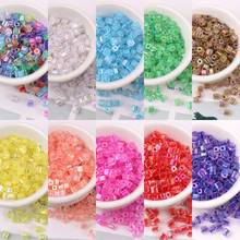 Uniform 4mm Square Glass Seedbead AB Colorful  Austria Spacer Crystal Beads For Jewelry Making Wedding Craft Garments Accessory 2024 - buy cheap