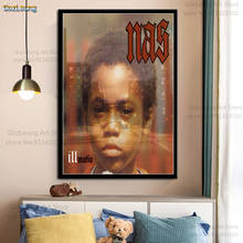 Nas illmatic poster música quente álbum parede arte imagem retro posters quadros da lona para a decoração de casa 2024 - compre barato