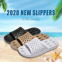 Bathroom Slippers Men Quality EVA Footwear Mens Shoes Hole Leaking Water Slides men Men Breathable Soft Non-slip chaussure homme 2024 - buy cheap