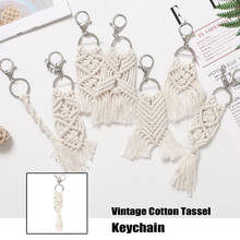 Keychains Vintage Cotton Rope Braided Tassel Keychains for Women 2021 New Fashion Jewelry Accessories Gift Llaveros Para Mujer 2024 - buy cheap