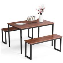 Juego de mesa de comedor multifunción, muebles de cocina de madera, mármol blanco/negro 2024 - compra barato