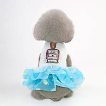 Faldas de Mascota para Primavera/Verano, vestido de algodón para perro, estilo Petstyle, estampado de botella de Perfume, rosa, azul, ropa para perros 2024 - compra barato