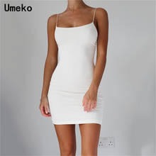 White Sexy Dress Women Spaghetti Strap Dresses Female High Waist Sheath Club Dress Short Summer 2019 Mini Sleeveless Vestidos 2024 - buy cheap