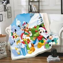 Fashion Cartoon Mickey Minnie Plush Blanket Adults Kids Winter Warm Fluffy Throw Blankets Christmas Fleece Blanket 2024 - buy cheap