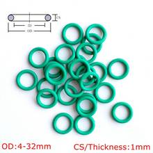 Anel de borracha o-ring para vedação de óleo, anel verde de borracha fluorada para vedação de óleo, cs, 1mm od, 4-32mm, com 10 peças 2024 - compre barato