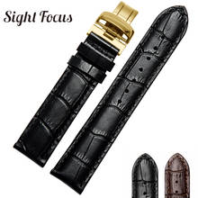 Pulseiras de relógio masculinas 18, 19, 20, 22mm 1853, acessórios para relógio tissot, prc200, t41, couro de vaca, pulseira de relógio masculina, preto, marrom 2024 - compre barato