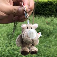 5 Pcs Rhinocero Pendant Stuffed Plush Keyring, Key holder / Keychain Gift Free Shipping 2024 - buy cheap