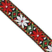 ZERZEEMOOY NEW 1'' 25mm 5yard/lots 100% polyester Woven Jacquard Ribbon Trims Flowers Design For Clothing Straps Accessory 2024 - buy cheap