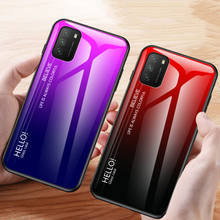 Por POCO M3 caso gradiente de Color funda de vidrio templado para Xiaomi POCO X3 NFC Redmi Note 10 Pro 10S 2024 - compra barato