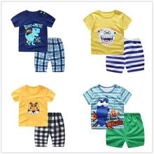 Boy girls pyjamas New summer cotton kids clothes girls set short sleeve clothes sets Clothing Short sleeve T-shit+shorts Pants 2024 - buy cheap