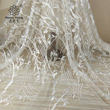 Nova linha de náilon dot malha tule bordado tecido renda roupas vestido de casamento diy tecido artesanal 1 quintal 2024 - compre barato