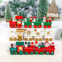 Wooden Christmas Train Merry Christmas Decorations For Home 2020 Christmas Ornaments Chrismas Gifts Kerst Navidad Noel New Year 2024 - buy cheap