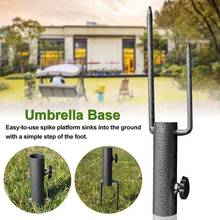 Portable Umbrella Base Heavy Duty Ground Insert Steel Coating Ground Base Park Patio Outdoor Ground Parasol Pole Holder 2024 - buy cheap