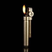 2020 New Pure brass Turbo Torch Flint Grinding wheel Lighter Free Fire kerosene Retro Pipe Lighter Detachable Air Transport 2024 - buy cheap