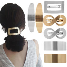 1Pcs Geometric Metal Snap Hair Clips For Women Hairpin Korean Hairclips Barrette Ponytail Holder Girls Hair Accessories 2024 - buy cheap