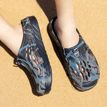 Clássico deslizamento no jardim tamanco sapatos homens de secagem rápida verão praia chinelo respirável sandálias ao ar livre plataforma sapatos de jardinagem 2024 - compre barato
