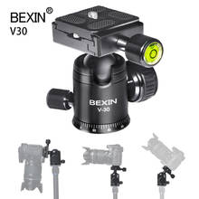 BEXIN-Cabeza de bola panorámica V30, aleación de aluminio, rotación 360 con dos perillas ajustables, adaptador de cámara para trípode, monopié 2024 - compra barato
