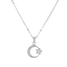 Trendy Necklaces and Pendants   Micro Cubic Zircon Moon Star Choker Necklace for Women Wedding Party Collares 2024 - buy cheap