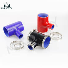 2.5" - 2.5" T Piece Silicone Hose (63mm to 63mm) + 'T' Shape Tube Pipe for 35mm ID BOV 3+Clamps 2024 - buy cheap