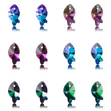 20Pcs/Lot Multicolor Glass Beads 17mm Crystal Charms Pendants Fish Shape For Women Jewelry Making Necklaces DIY Earring Findings 2024 - buy cheap