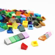 Bloques de construcción MOC para niños, juguete con ranuras de piezas de camiones de construcción de 30 °, 1x1x2/3, Compatible con ladrillo 54200, 50 piezas 2024 - compra barato