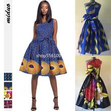 Women African Clothing Bandage European Clothes Woman Pleated One Shoulder Gown Dresses Riche Nigeria Office Dresses for Ladies 2024 - buy cheap