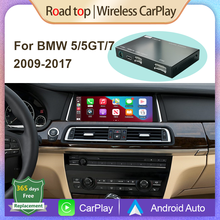 Decodificador automático sem fio do andróide do carplay da apple para bmw 5 7 séries f10 f11 f07 gt f01 f02 f03 f04 2009-2016 com jogo do carro do mirrorlink 2024 - compre barato