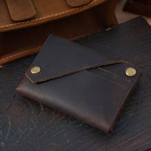 Genuine Leather Card Wallet Vintage Designer Handmade Credit Card Holder Cow Leather Minimalist Wallet for Cards 2024 - buy cheap