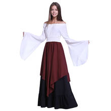 Peasant Wench Costume Medieval Renaissance Bodice Chemise Blouse Tops Corset Maxi Skirt Outfit Halloween Carnival For Women 2024 - buy cheap