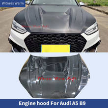 for Audi A5 B9 Carbon Fiber Frp Front Engine Hood Bonnet for Audi A5 Car Body Kit 2017-up 2024 - buy cheap