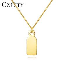 CZCITY Real 925 Sterling Silver Bottle Shape Pendant Necklaces for Girls 18K Gold Color Fine Jewelry Silver Collier Gift SN0529 2024 - buy cheap