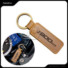 Motorcycle Keychain Real Cowhide Key Ring Case for Kawasaki Z900RS Cafe Z900 RS 2024 - buy cheap