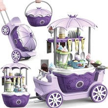 4 IN 1 Holiday Birthday Gift Children Girl Princess Pretend Play Simulation Cooking KitchenTableware Trolleys Ice Cream Shoptoy 2024 - buy cheap