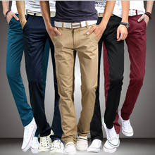 2020 Spring Autumn New Casual Pants Men Cotton Slim Fit Chinos Fashion Trousers Male Brand Clothing Plus Size 8 colour C43 2024 - buy cheap
