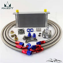 Kit radiador de óleo, 19 fileiras, para n ** issan s ** ilvia s13 s14 s15 180sx 200sx 240sx sr20det prata 2024 - compre barato