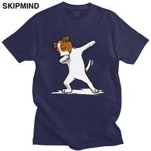 Jack Russell Terrier T Shirt Men Pre-shrunk Cotton Leisure T-shirt Short Sleeve Dabbing Dog Dab Dance Move Tee Fitted Apparel 2024 - buy cheap