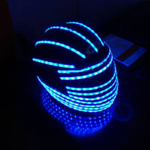 Sombreros de disfraz de robot led Light up Alexander, casco LED, disfraz luminoso, sombreros de espectáculo de escenario 2024 - compra barato